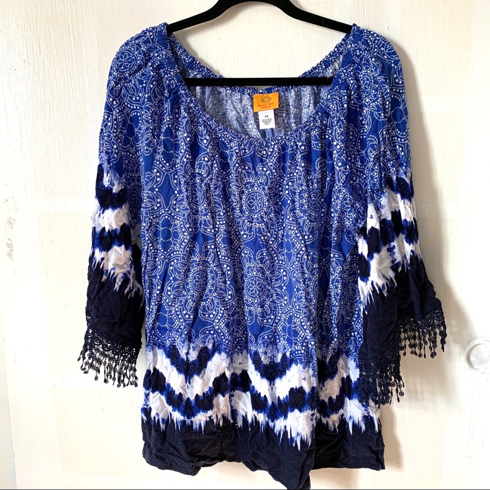 🚨3/$15🚨 Bohemian Inspired Plus Size Top